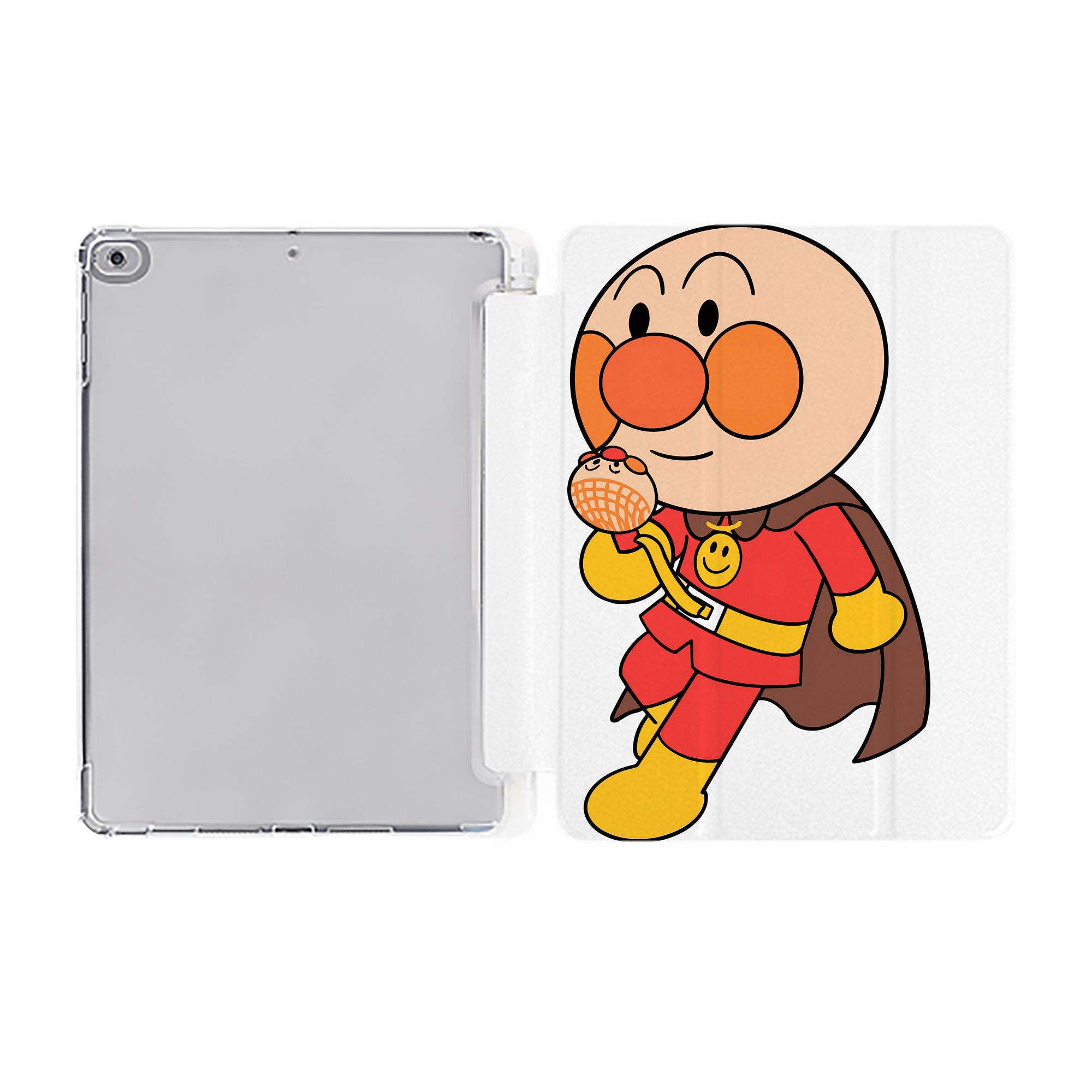 （画像用） アンパンマン Anpanman IPad ケース ペン収納付き 三つ折りスタンド PUレザー×シリコン 対応機種9.5/10.5/10.9インチ